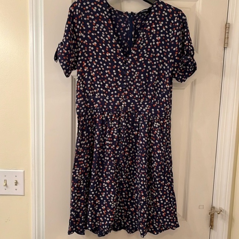 NWOT Madewell Navy Blue Flower Dress-Size 10